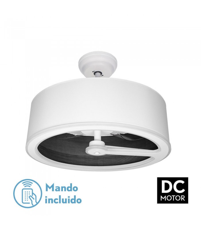 Ventilador Tatiana DC 110W 9350Lm 3 Aspas Blanco/Madera Negra CCT
