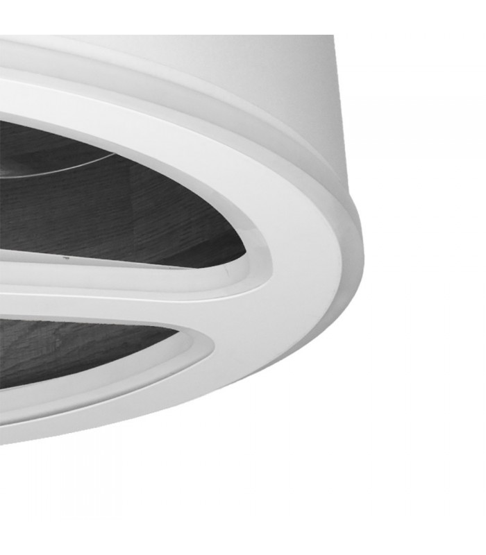 Ventilador Tatiana DC 110W 9350Lm 3 Aspas Blanco/Madera Negra CCT