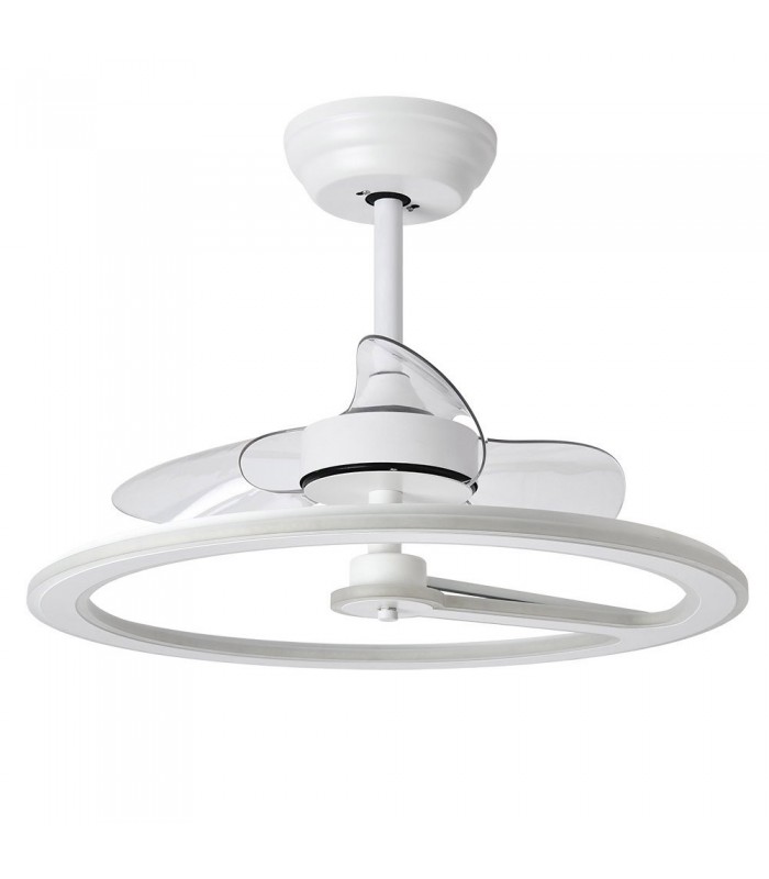 Ventilador Tatiana DC 110W 9350Lm 3 Aspas Blanco/Madera Negra CCT