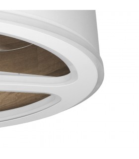 Ventilador Tatiana DC 110W 9350Lm 3 Aspas Blanco/Madera Oscura CCT