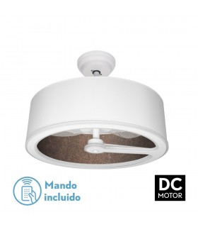 Ventilador Tatiana DC 110W 9350Lm 3 Aspas Blanco/Óxido CCT