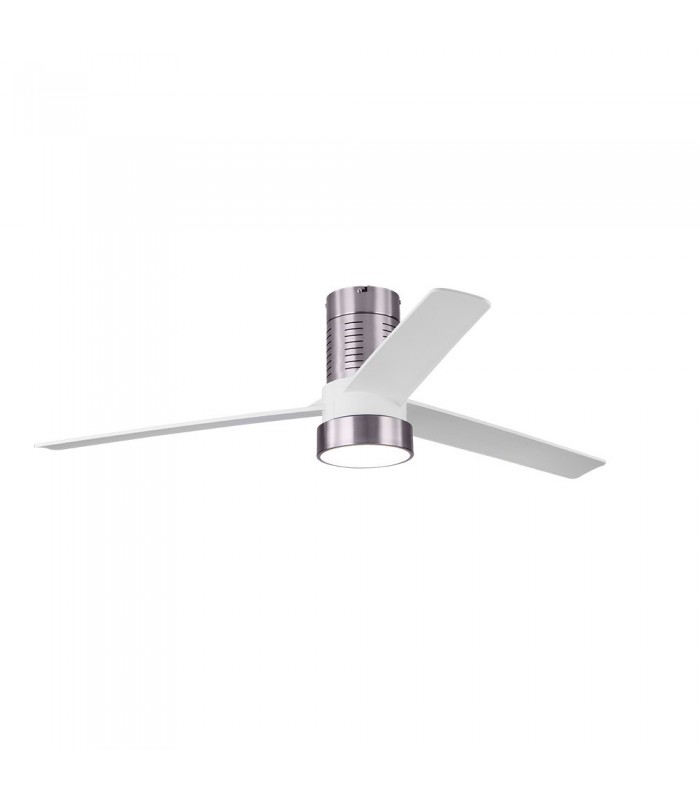 Ventilador de Techo TEO Níquel DC 24W 2950Lm 3 Aspas Blanco CCT