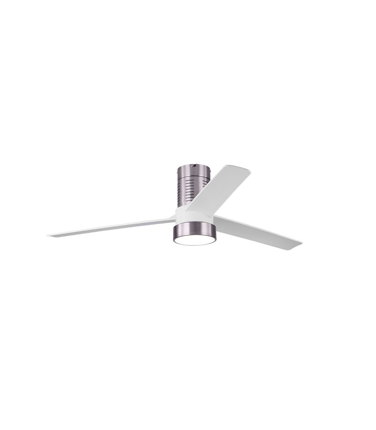 Ventilador de Techo TEO Níquel DC 24W 2950Lm 3 Aspas Blanco CCT