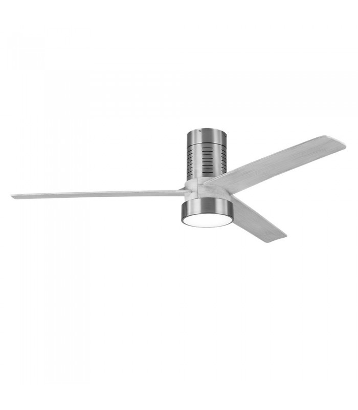Ventilador de Techo TEO Níquel DC 24W 2950Lm 3 Aspas Gris CCT