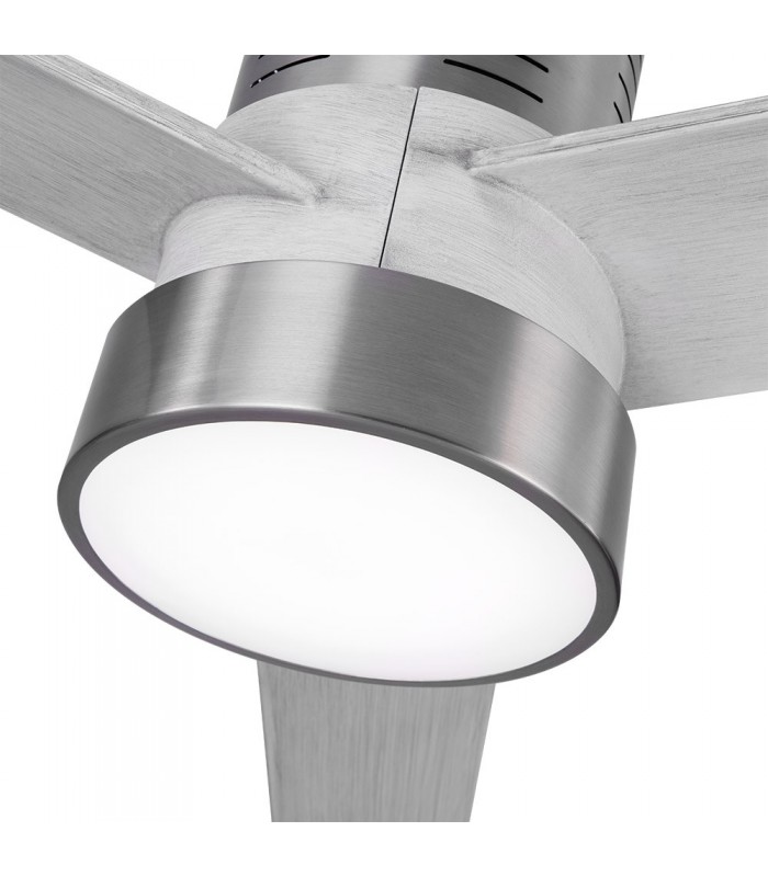 Ventilador de Techo TEO Níquel DC 24W 2950Lm 3 Aspas Gris CCT