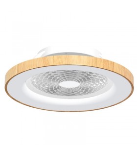 Ventilador Tibet APP DC 70W 7700Lm Madera/Blanco CCT