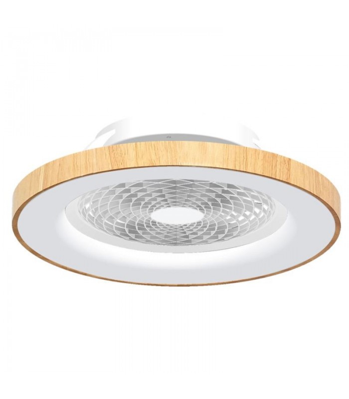 Ventilador Tibet APP DC 70W 7700Lm Madera/Blanco CCT