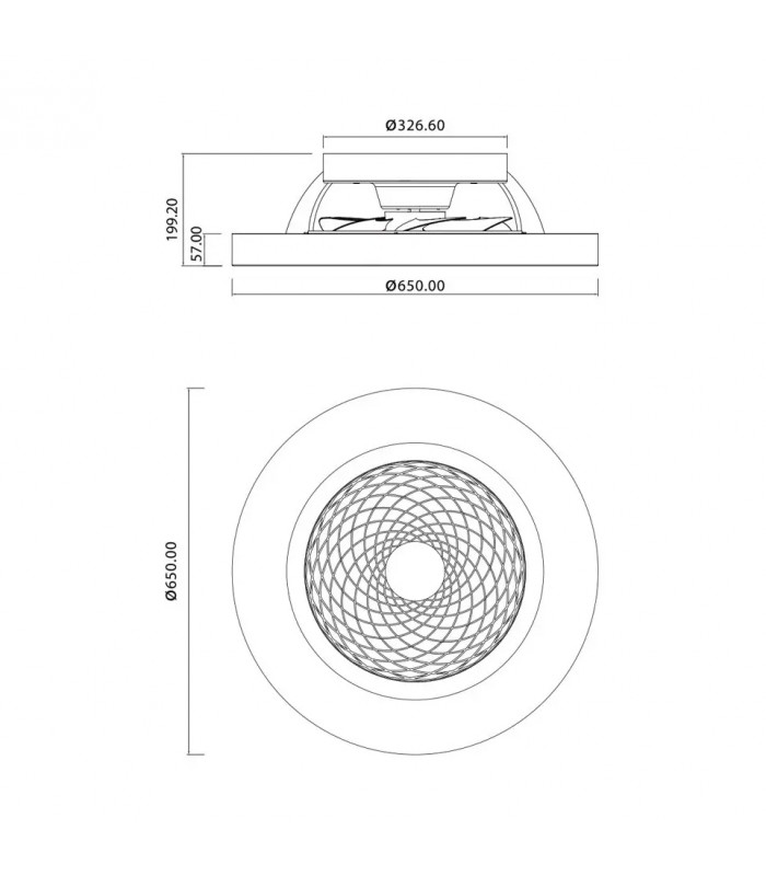 Ventilador Tibet APP DC 70W 7700Lm Madera/Blanco CCT