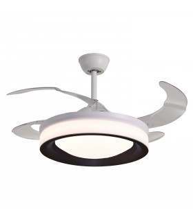 Ventilador Titan DC 72W 6480Lm 4 Aspas Blanco/Negro CCT