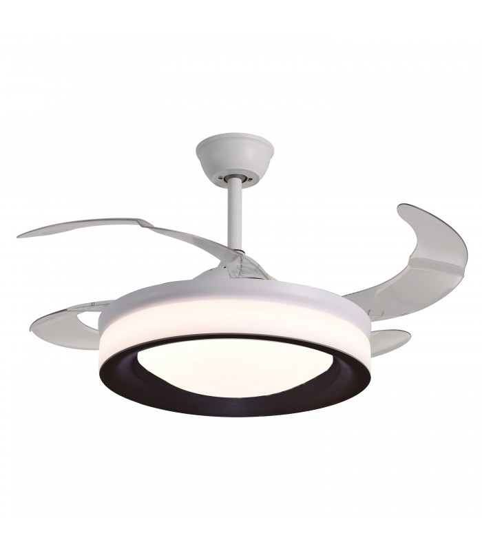 Ventilador Titan DC 72W 6480Lm 4 Aspas Blanco/Negro CCT