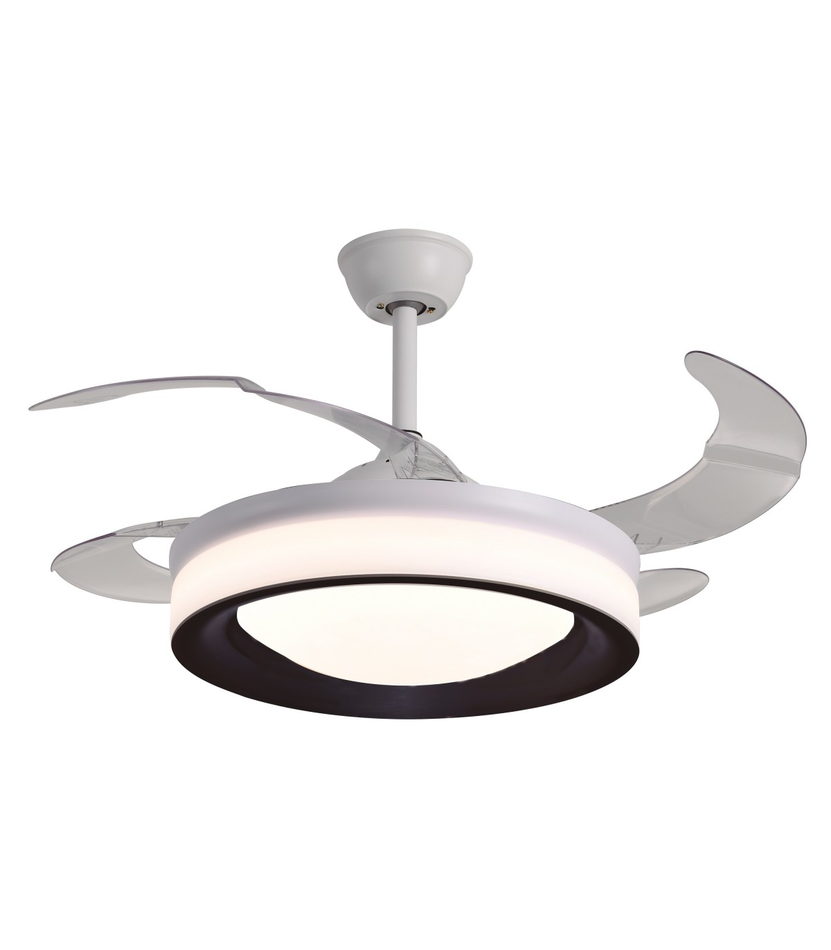 Ventilador Titan DC 72W 6480Lm 4 Aspas Blanco/Negro CCT