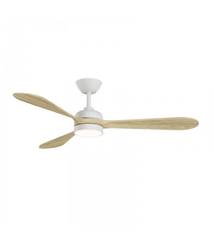 Ventilador Tonda DC 20W 2000Lm 3 Aspas Blanco/Haya CCT