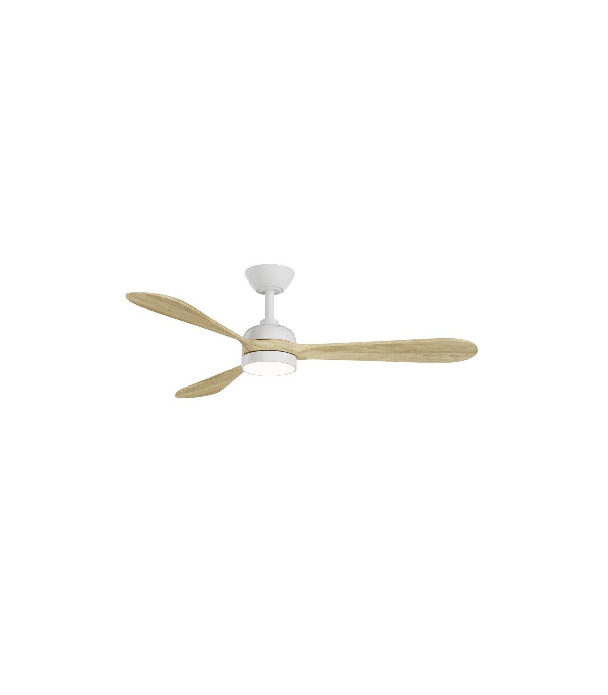 Ventilador Tonda DC 20W 2000Lm 3 Aspas Blanco/Haya CCT