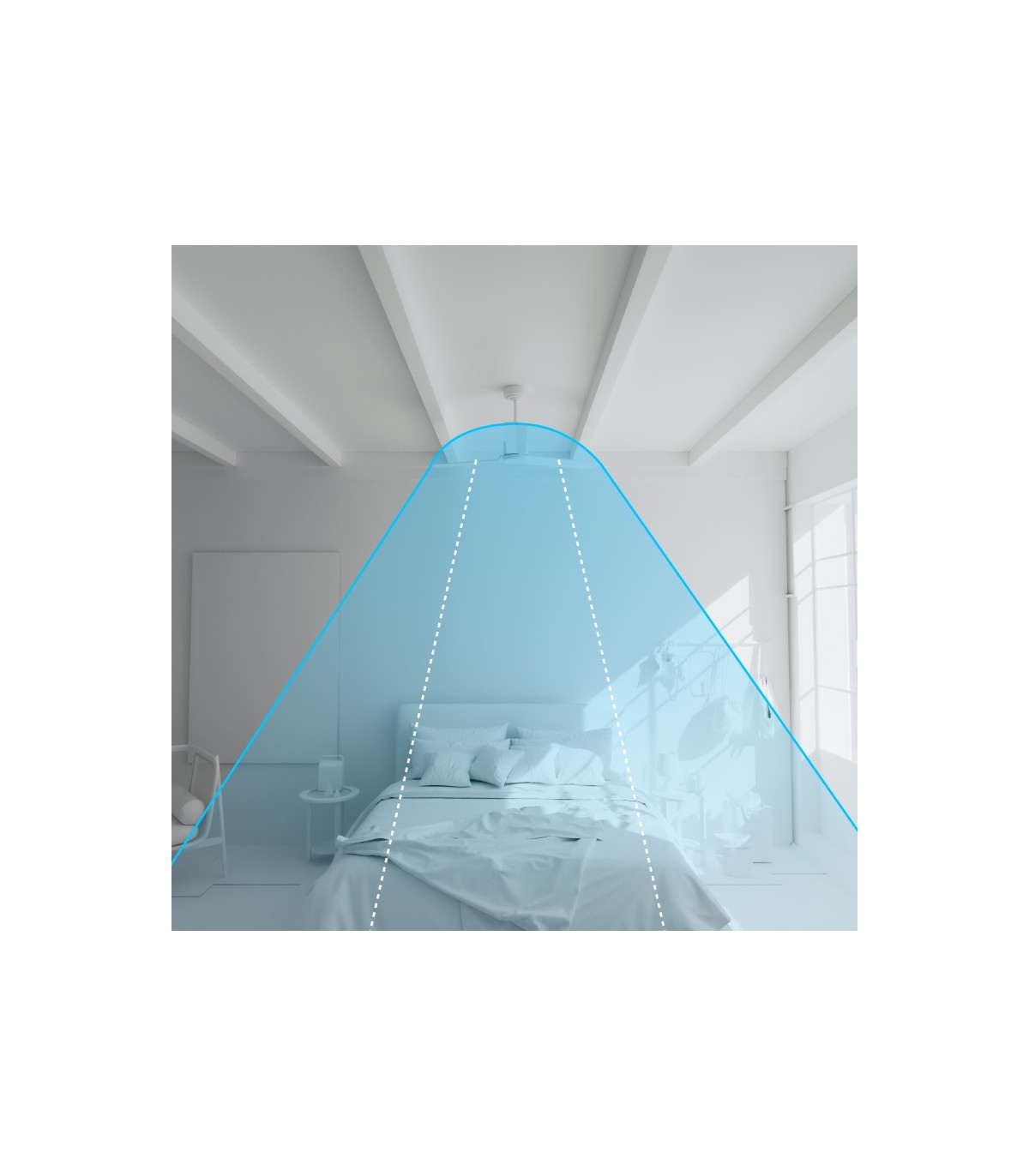 Ventilador Tonda DC 20W 2000Lm 3 Aspas Blanco/Haya CCT