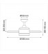 Ventilador Tonda DC 20W 2000Lm 3 Aspas Blanco/Haya CCT
