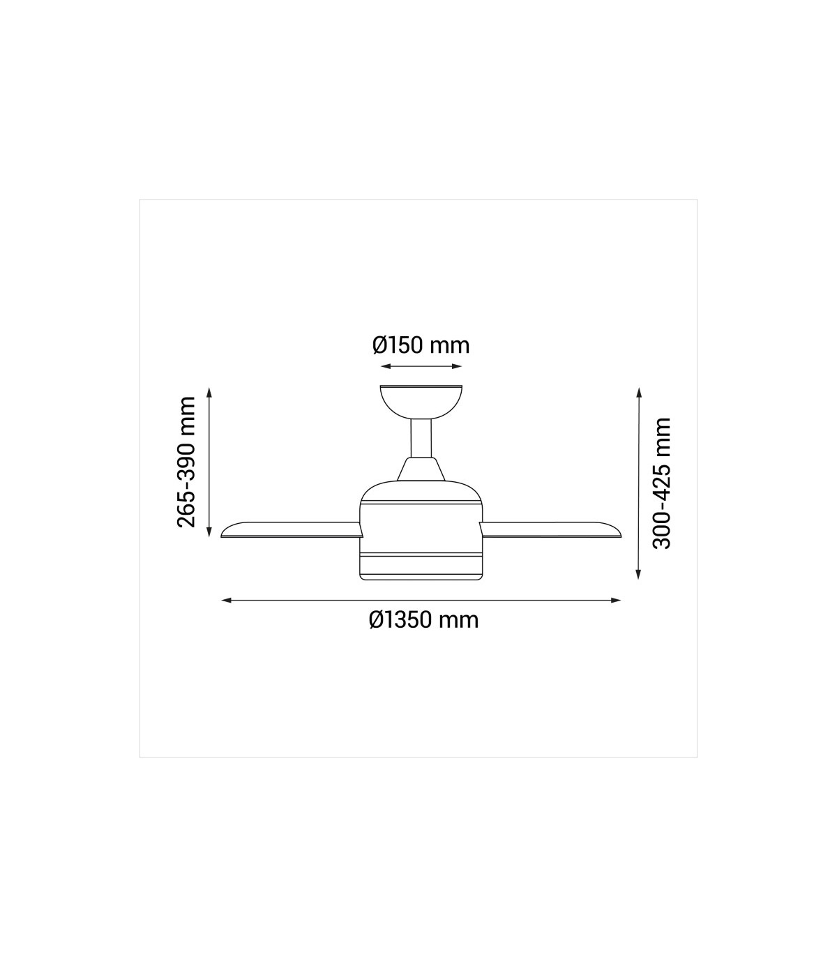 Ventilador Tonda DC 20W 2000Lm 3 Aspas Blanco/Haya CCT