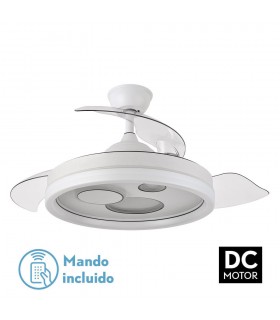 Ventilador TURIA DC 72W 6120Lm 3 Aspas Blanco CCT