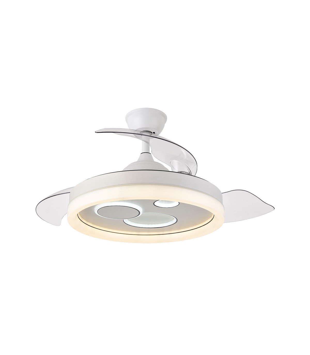 Ventilador TURIA DC 72W 6120Lm 3 Aspas Blanco CCT