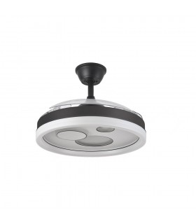 Ventilador TURIA DC 72W 6120Lm 3 Aspas Negro CCT