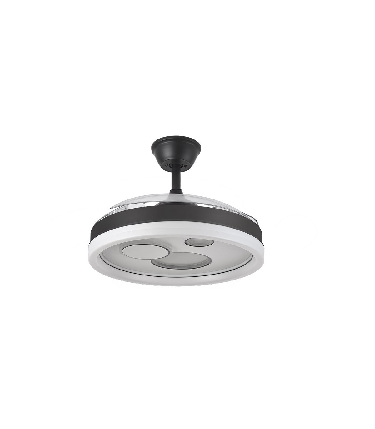 Ventilador TURIA DC 72W 6120Lm 3 Aspas Negro CCT