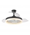 Ventilador TURIA DC 72W 6120Lm 3 Aspas Negro CCT
