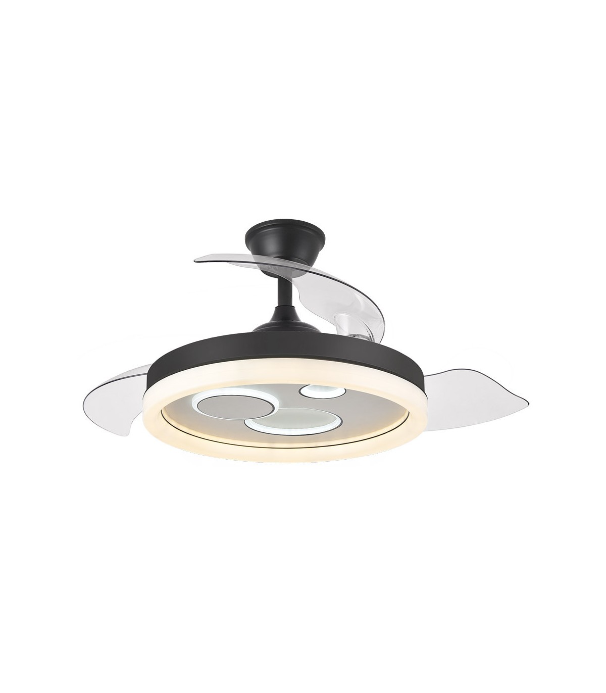 Ventilador TURIA DC 72W 6120Lm 3 Aspas Negro CCT