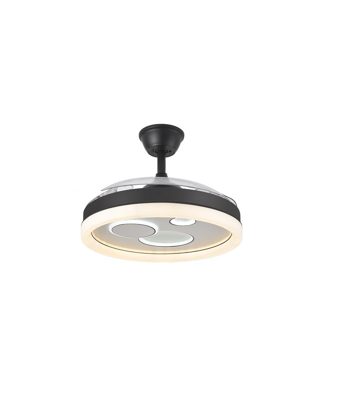 Ventilador TURIA DC 72W 6120Lm 3 Aspas Negro CCT