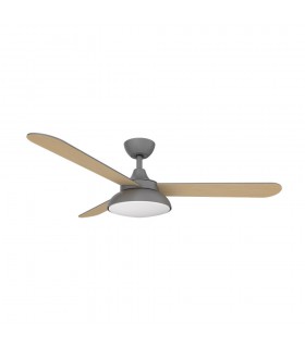 Ventilador de Techo UMI DC Gris 24W 2950Lm 3 Aspas Rev. Gris/Haya CCT