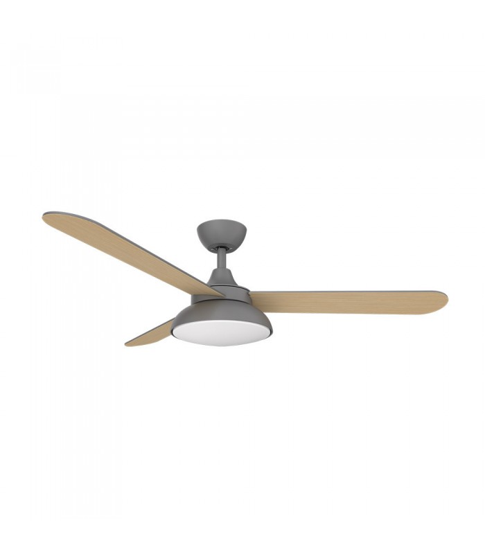 Ventilador de Techo UMI DC Gris 24W 2950Lm 3 Aspas Rev. Gris/Haya CCT
