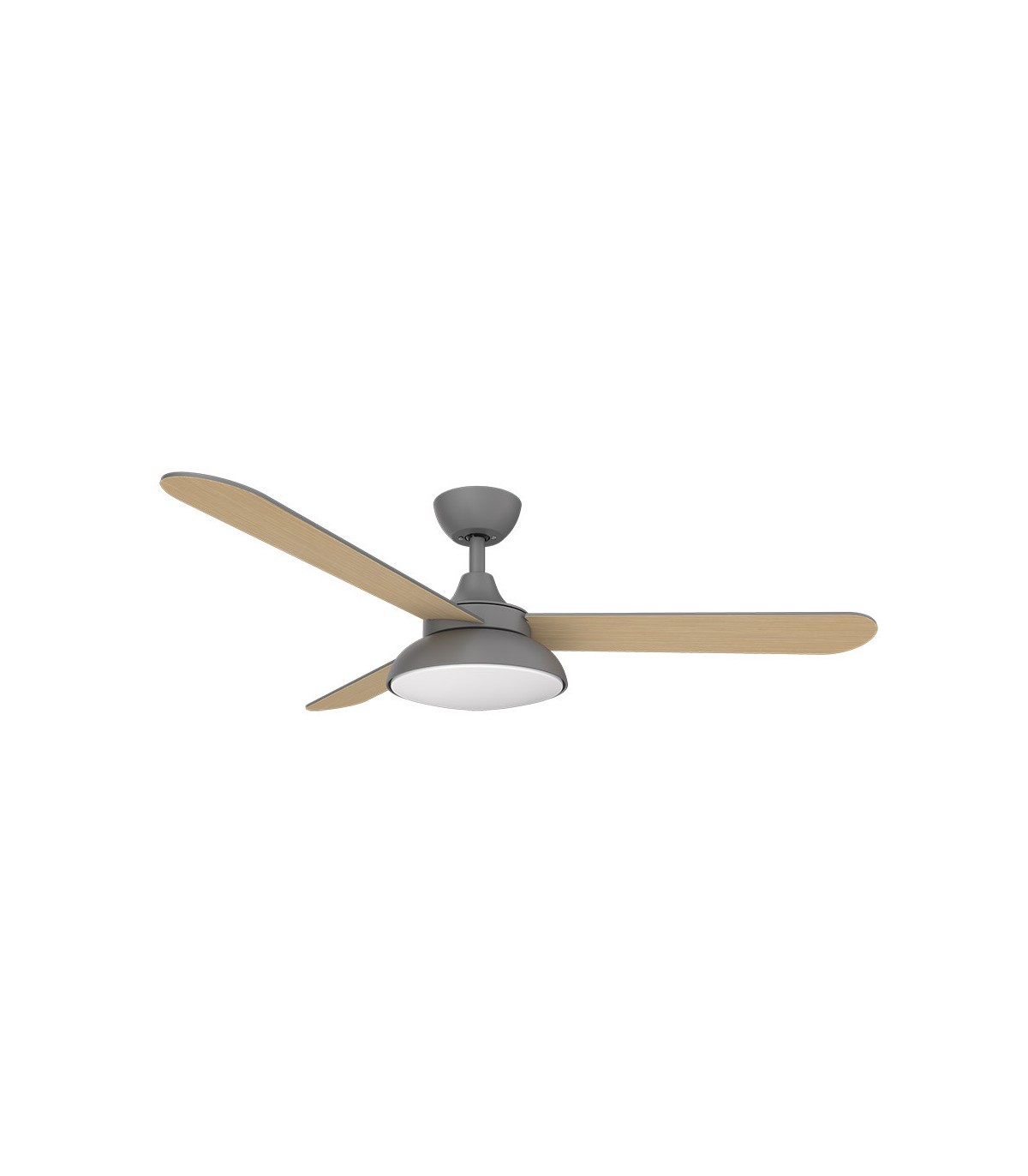Ventilador de Techo UMI DC Gris 24W 2950Lm 3 Aspas Rev. Gris/Haya CCT