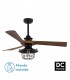 Ventilador Vulturno DC Negro 5 Aspas Roble 1xE27