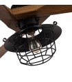 Ventilador Vulturno DC Negro 5 Aspas Roble 1xE27