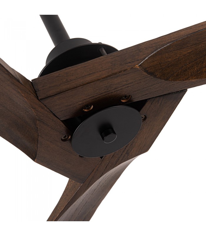Ventilador Vulturno DC Negro 5 Aspas Roble 1xE27