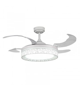 Ventilador White Aqua DC 36W 2800Lm 4 Aspas Blanco CCT
