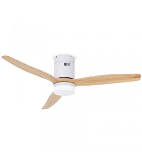 Ventilador White Energy DC Blanco 18W 1500Lm 3 Aspas Haya CCT