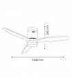 Ventilador White Energy DC Blanco 18W 1500Lm 3 Aspas Haya CCT