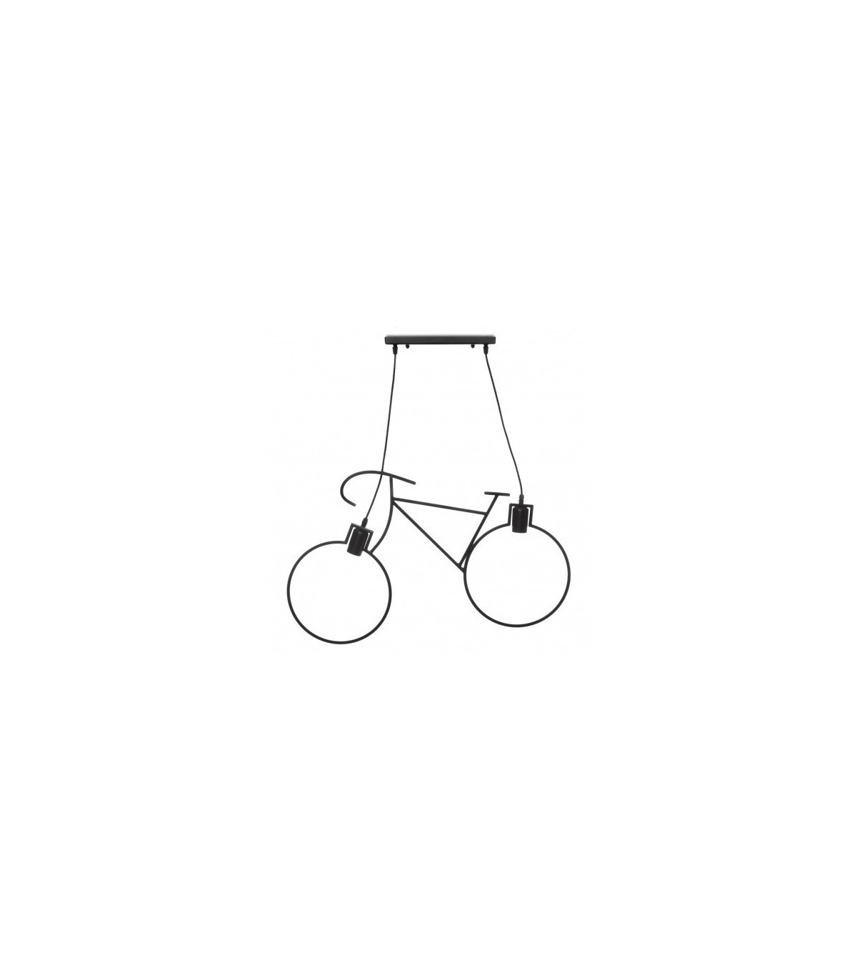 Lámpara de techo Bicycle Vintage 2xE27 IP20 Negro.