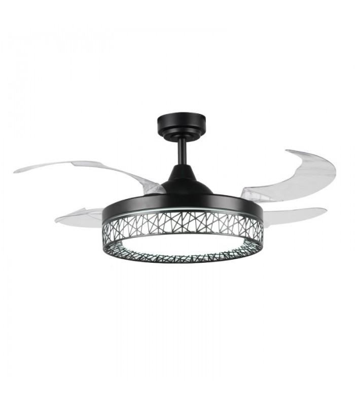 Ventilador Black Aqua DC 36W 2800Lm 4 Aspas Negro CCT