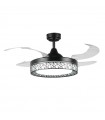 Ventilador Black Aqua DC 36W 2800Lm 4 Aspas Negro CCT