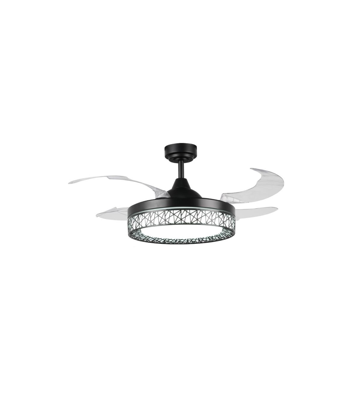 Ventilador Black Aqua DC 36W 2800Lm 4 Aspas Negro CCT