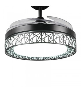 Ventilador Black Aqua DC 36W 2800Lm 4 Aspas Negro CCT