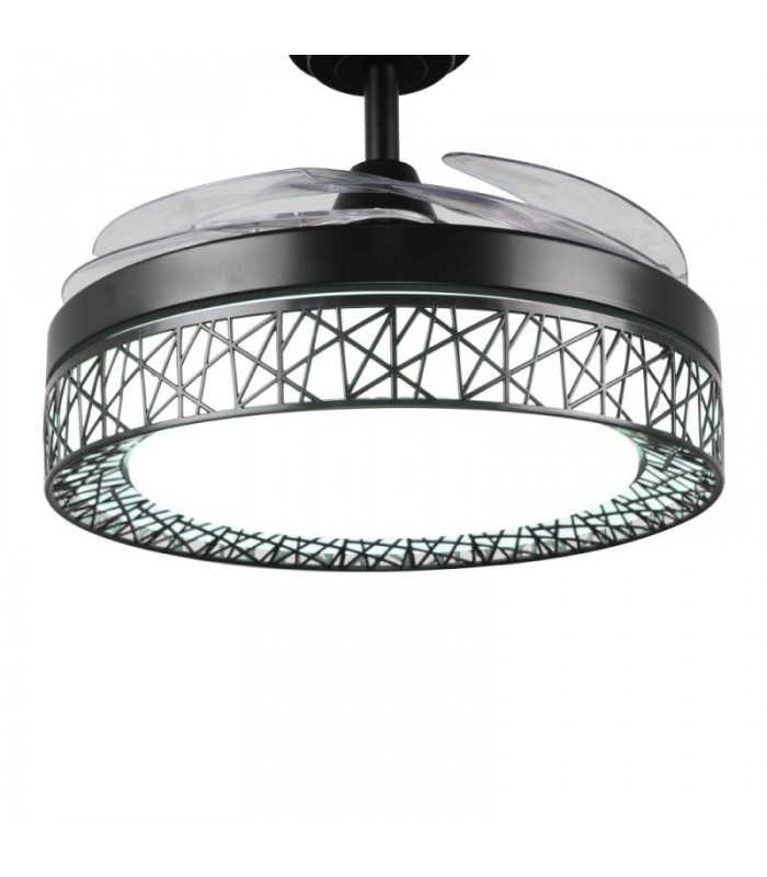 Ventilador Black Aqua DC 36W 2800Lm 4 Aspas Negro CCT