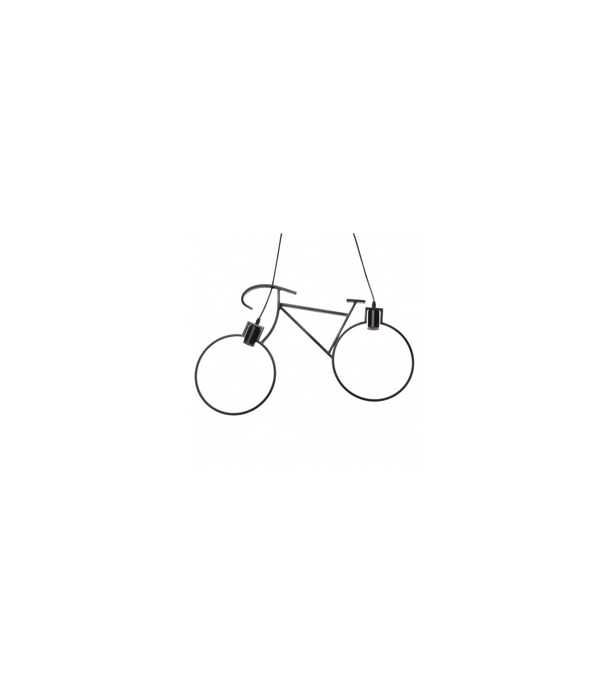 Lámpara de techo Bicycle Vintage 2xE27 IP20 Negro.