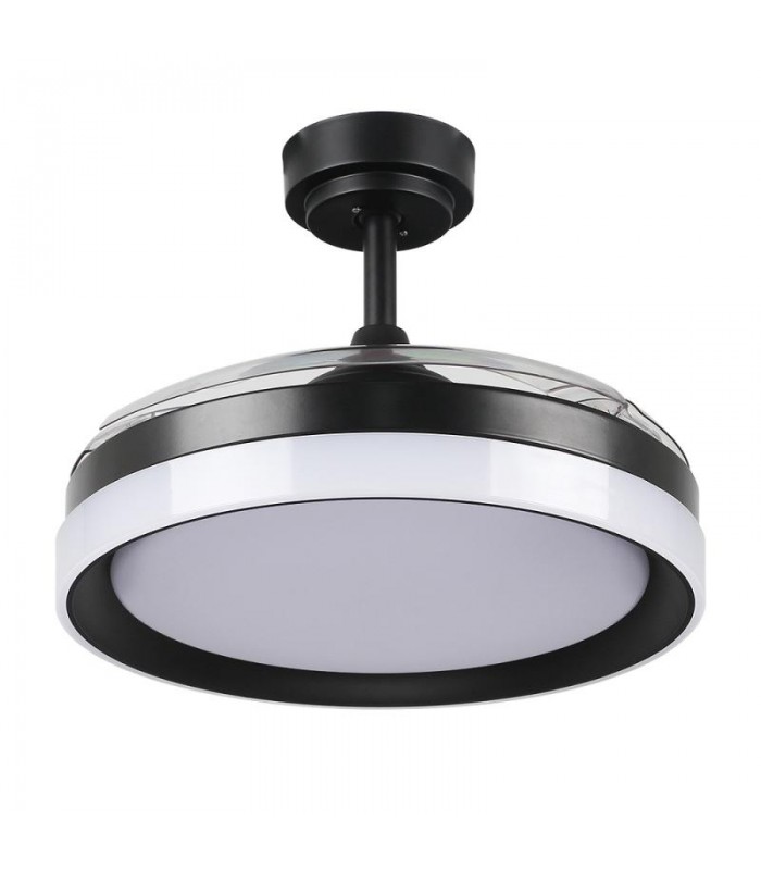 Ventilador Black Yeray DC 36W 2800Lm 4 Aspas Negro CCT