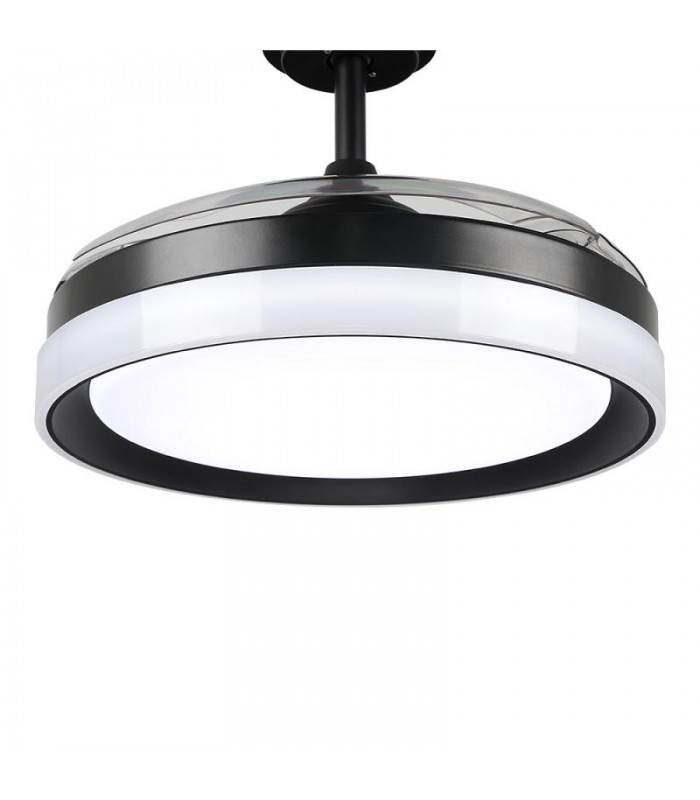 Ventilador Black Yeray DC 36W 2800Lm 4 Aspas Negro CCT