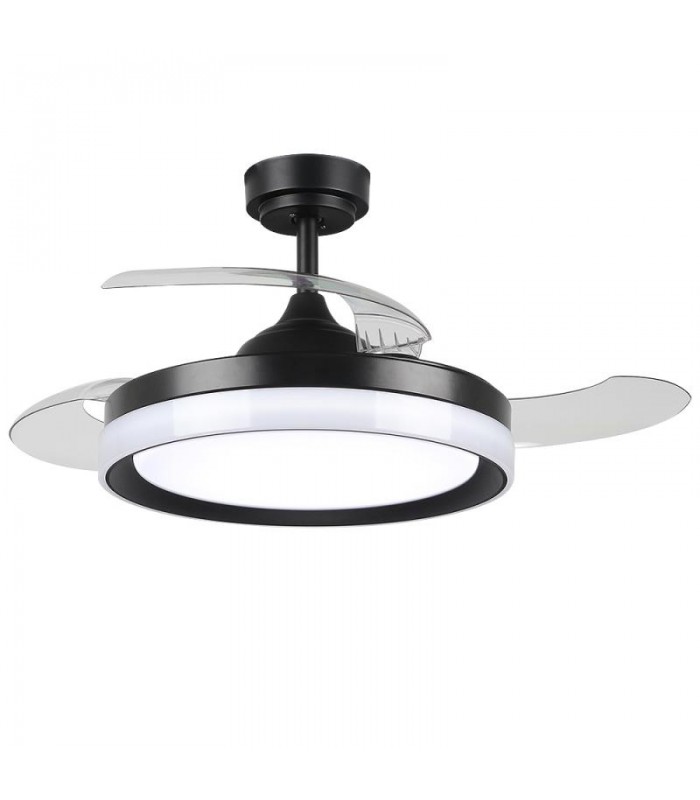 Ventilador Black Yeray DC 36W 2800Lm 4 Aspas Negro CCT