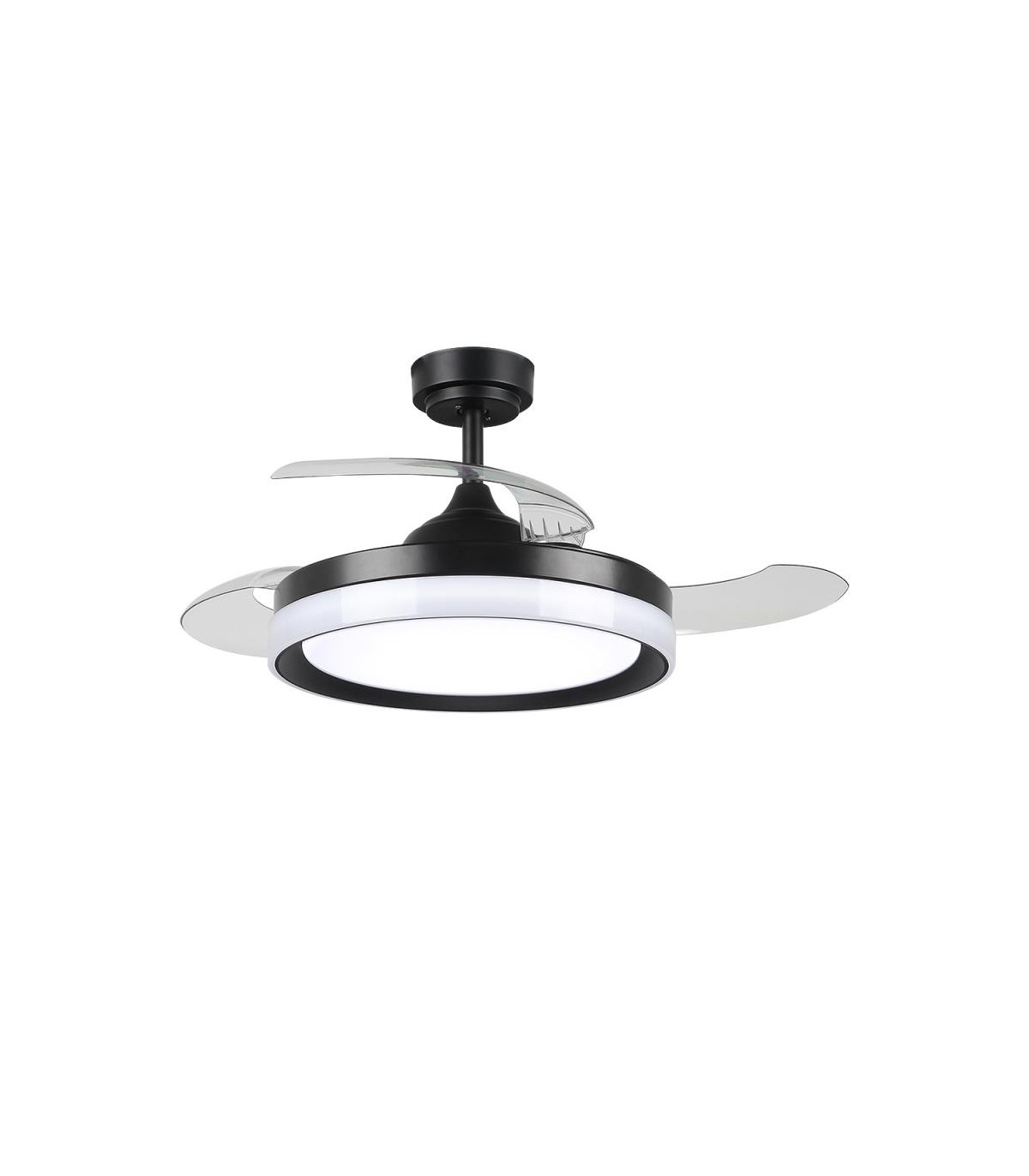 Ventilador Black Yeray DC 36W 2800Lm 4 Aspas Negro CCT