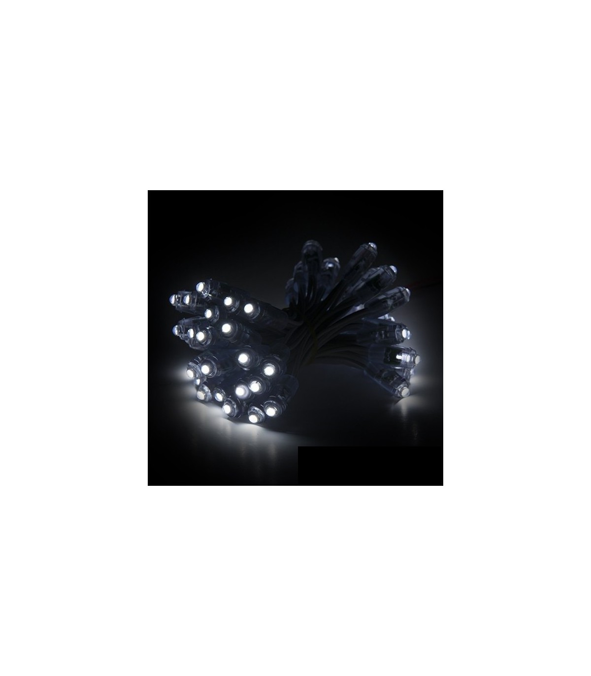 Pixel Led Blanco 9mm 0.1W 2LM 5V Epistar IP68 (Cadena 50 Uds.)