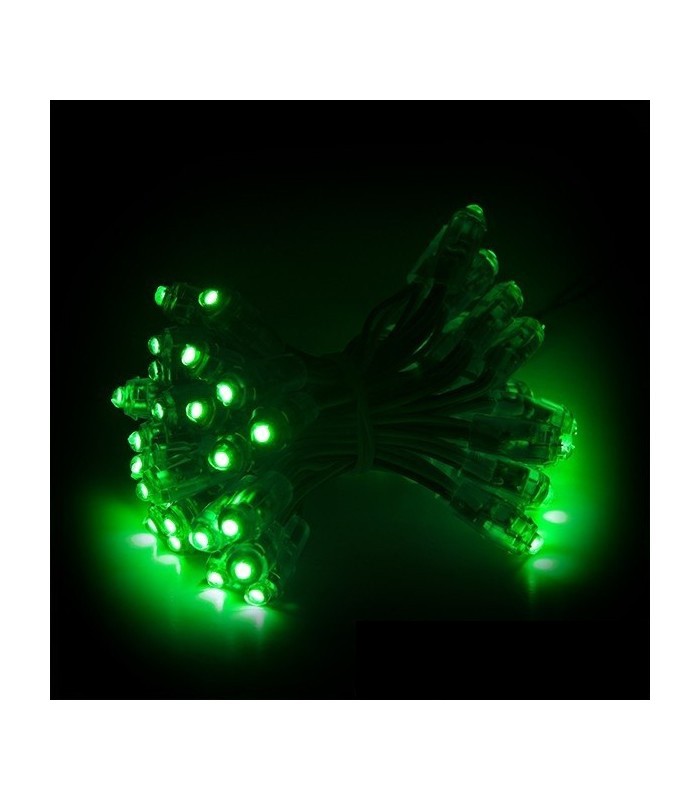 Pixel Led Verde 9mm 0.1W 2LM 5V Epistar IP68 (Cadena 50 Uds.)