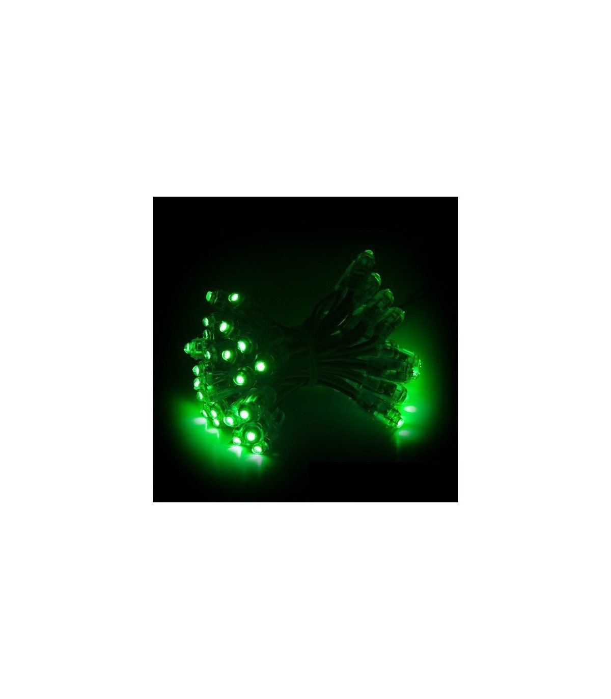 Pixel Led Verde 9mm 0.1W 2LM 5V Epistar IP68 (Cadena 50 Uds.)